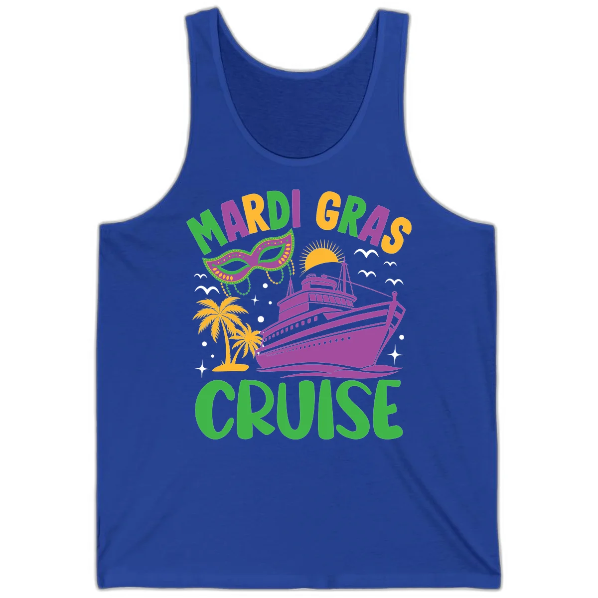Mardi Gras Cruise Tank in True Royal