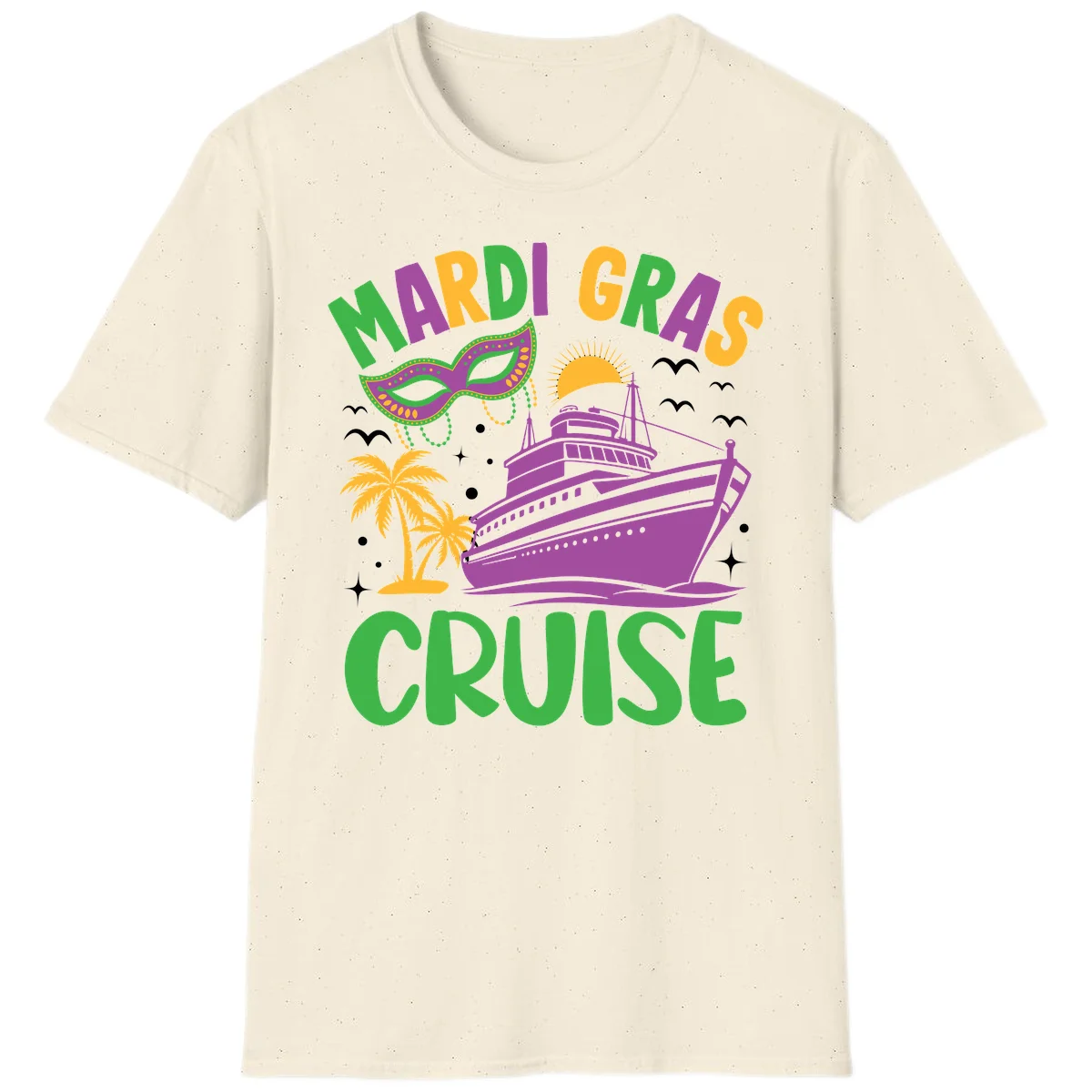 Mardi Gras Cruise T-Shirt in Natural