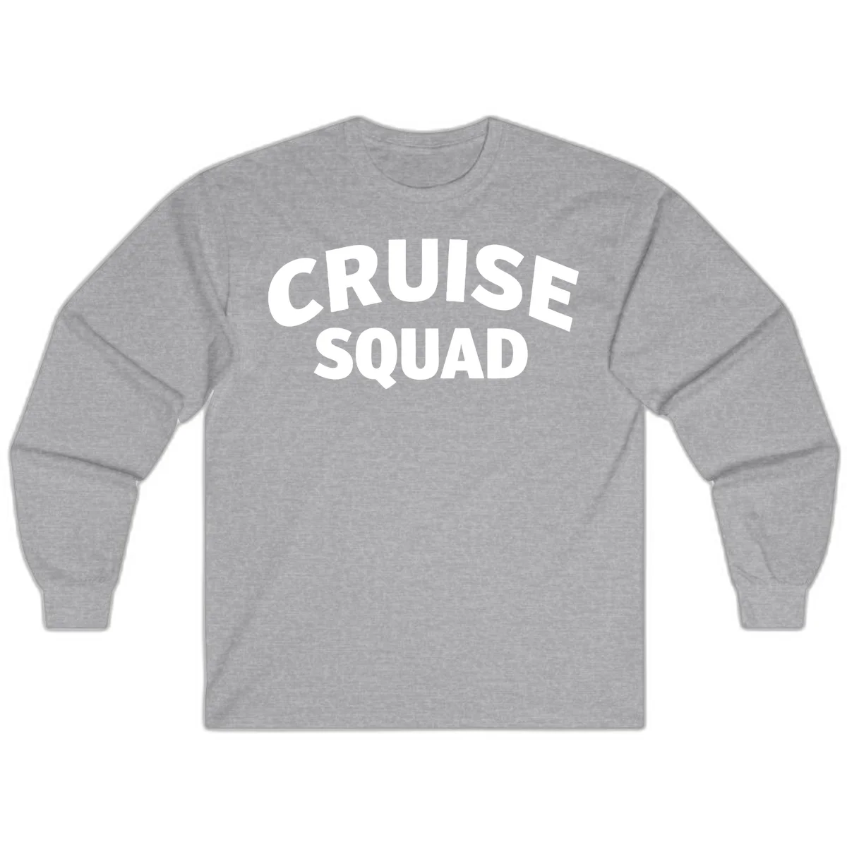 Cruise Squad Long Sleeve T-Shirt in Sport Grey