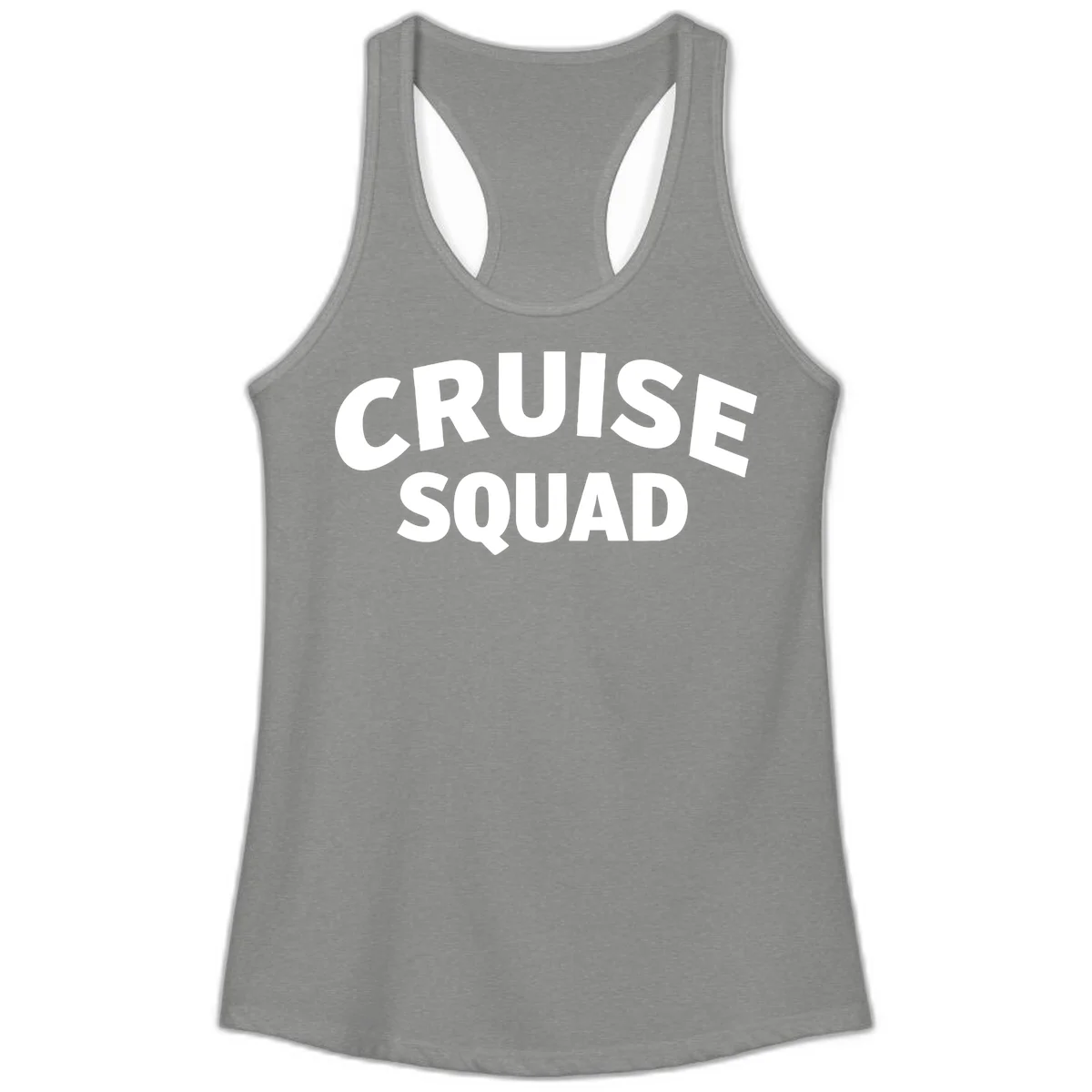 Cruise Squad Ladies Tank Top in Heather Grey