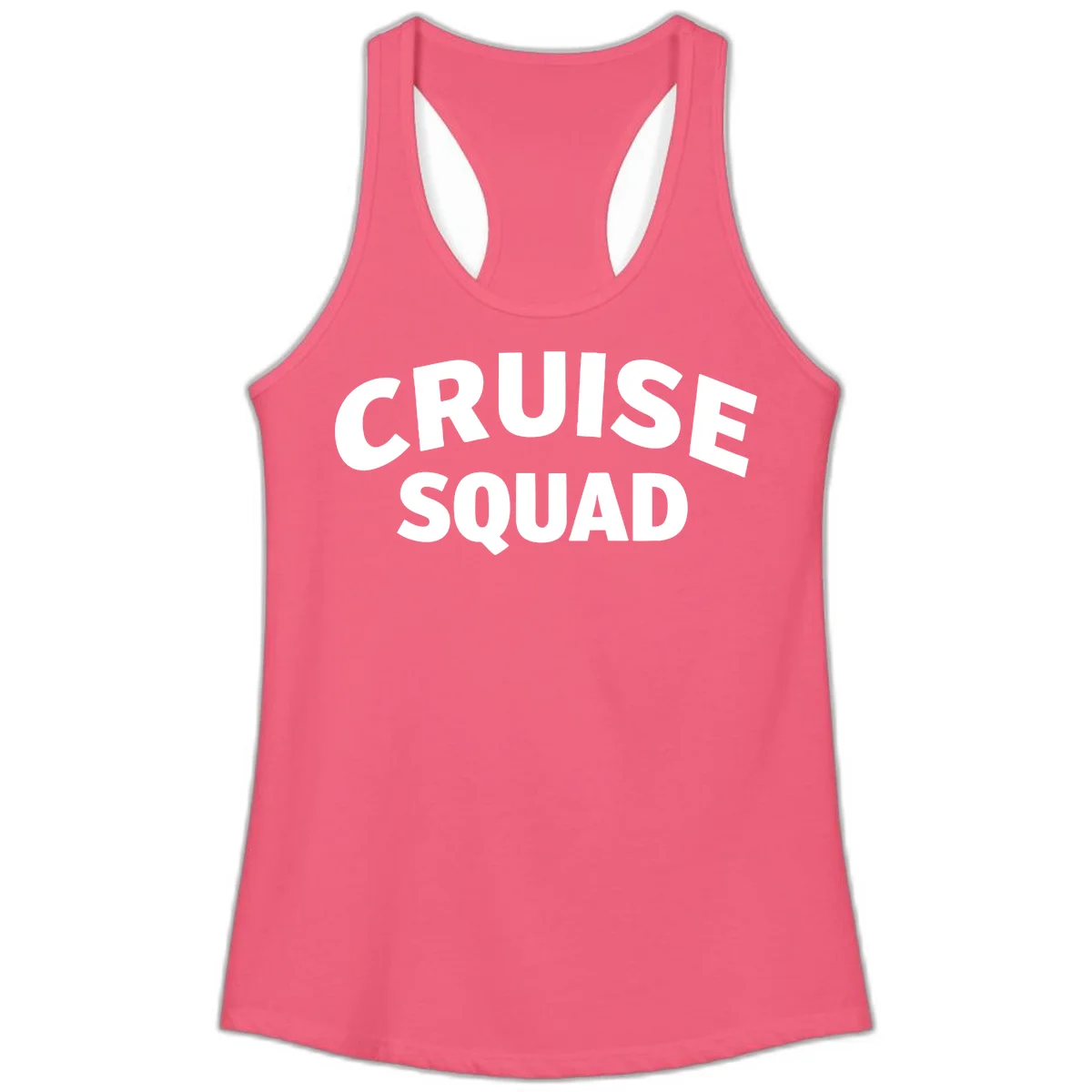 Cruise Squad Ladies Tank Top in Hot Pink