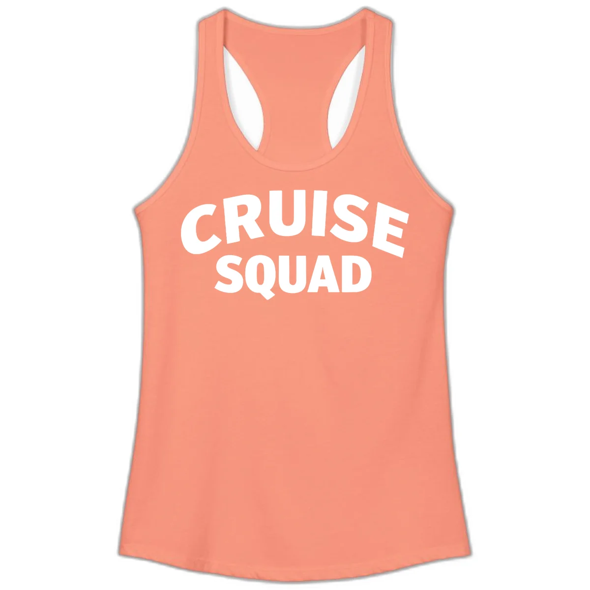 Cruise Squad Ladies Tank Top in Solid Light Orange