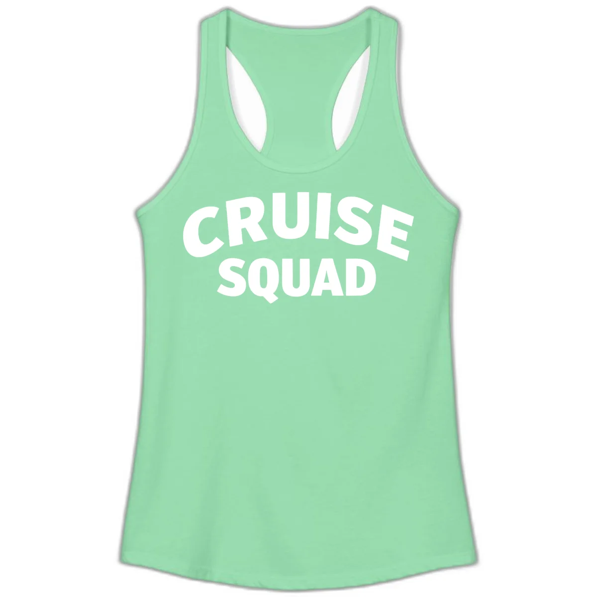 Cruise Squad Ladies Tank Top in Solid Mint