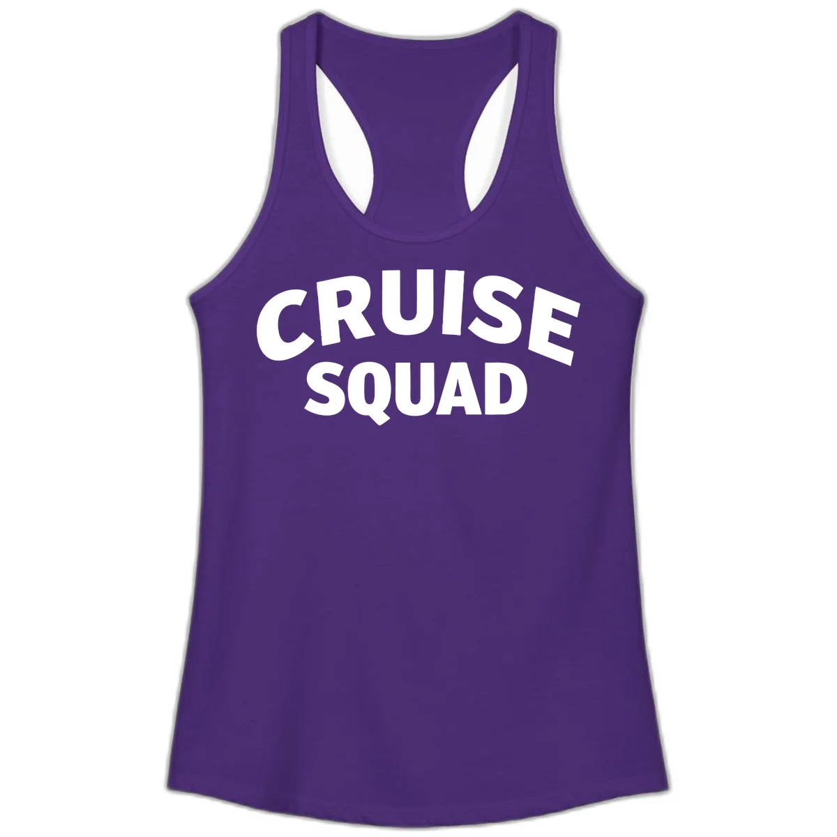 Cruise Squad Ladies Tank Top in Solid Purple Rush
