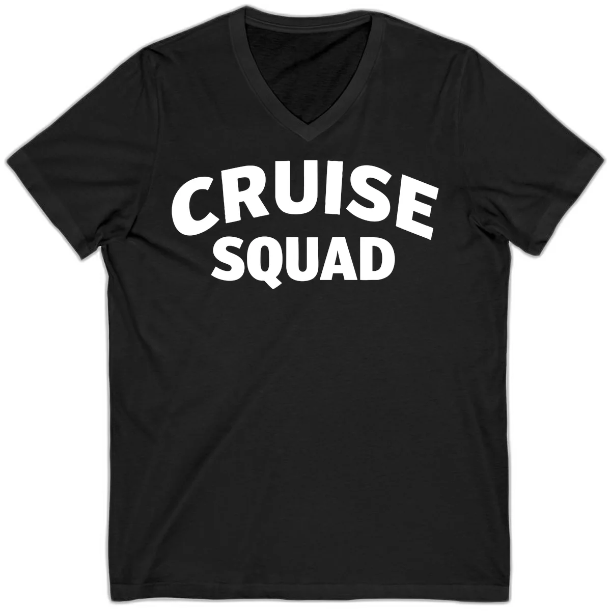 Cruise Squad V-Neck T-Shirt in Black