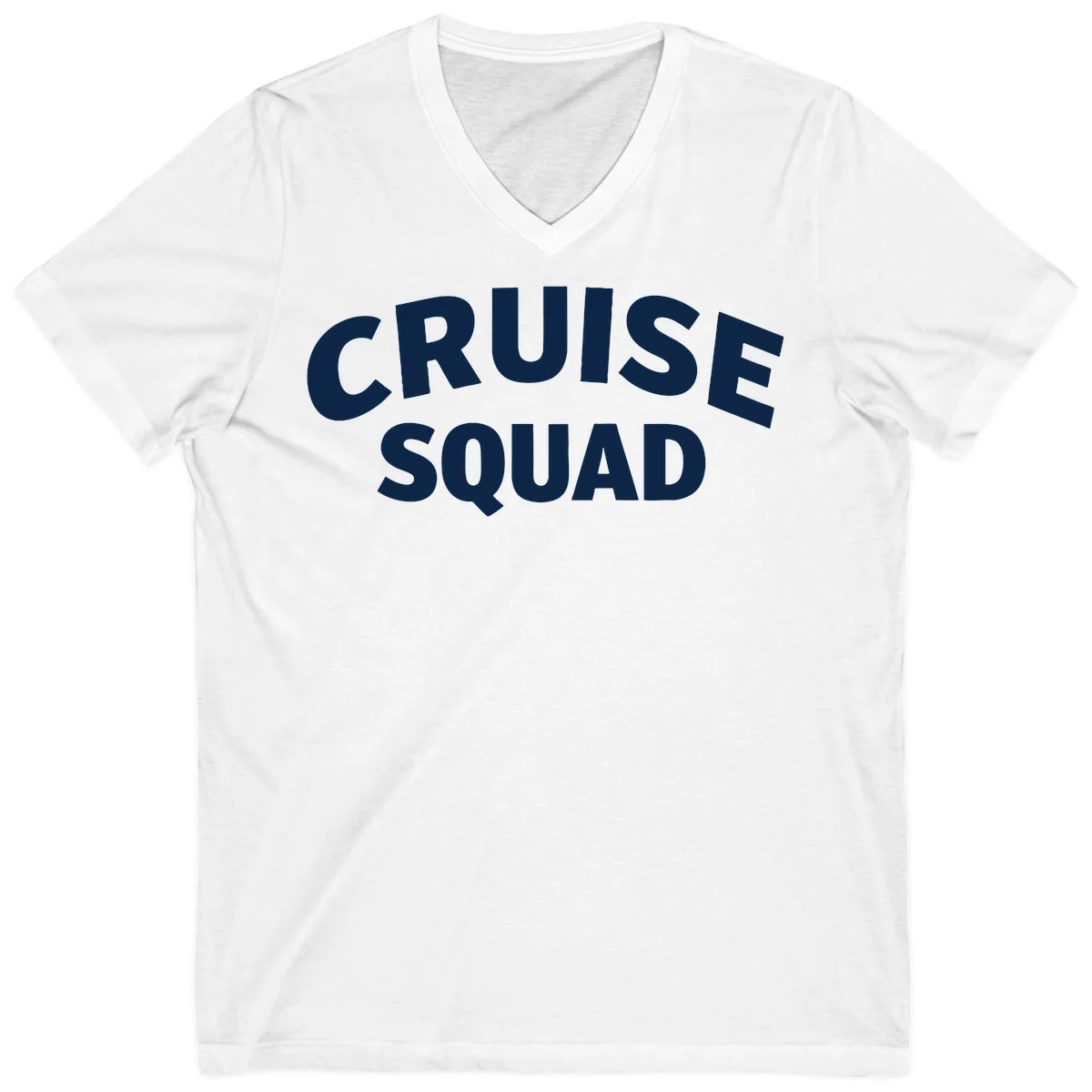 Cruise Squad V-Neck T-Shirt in White