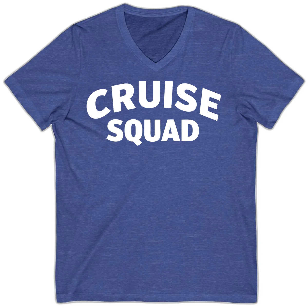 Cruise Squad V-Neck T-Shirt in Heather True Royal
