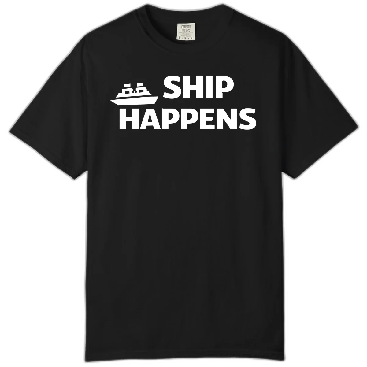 Ship Happens Cruise Comfort Color T-Shirt in Black