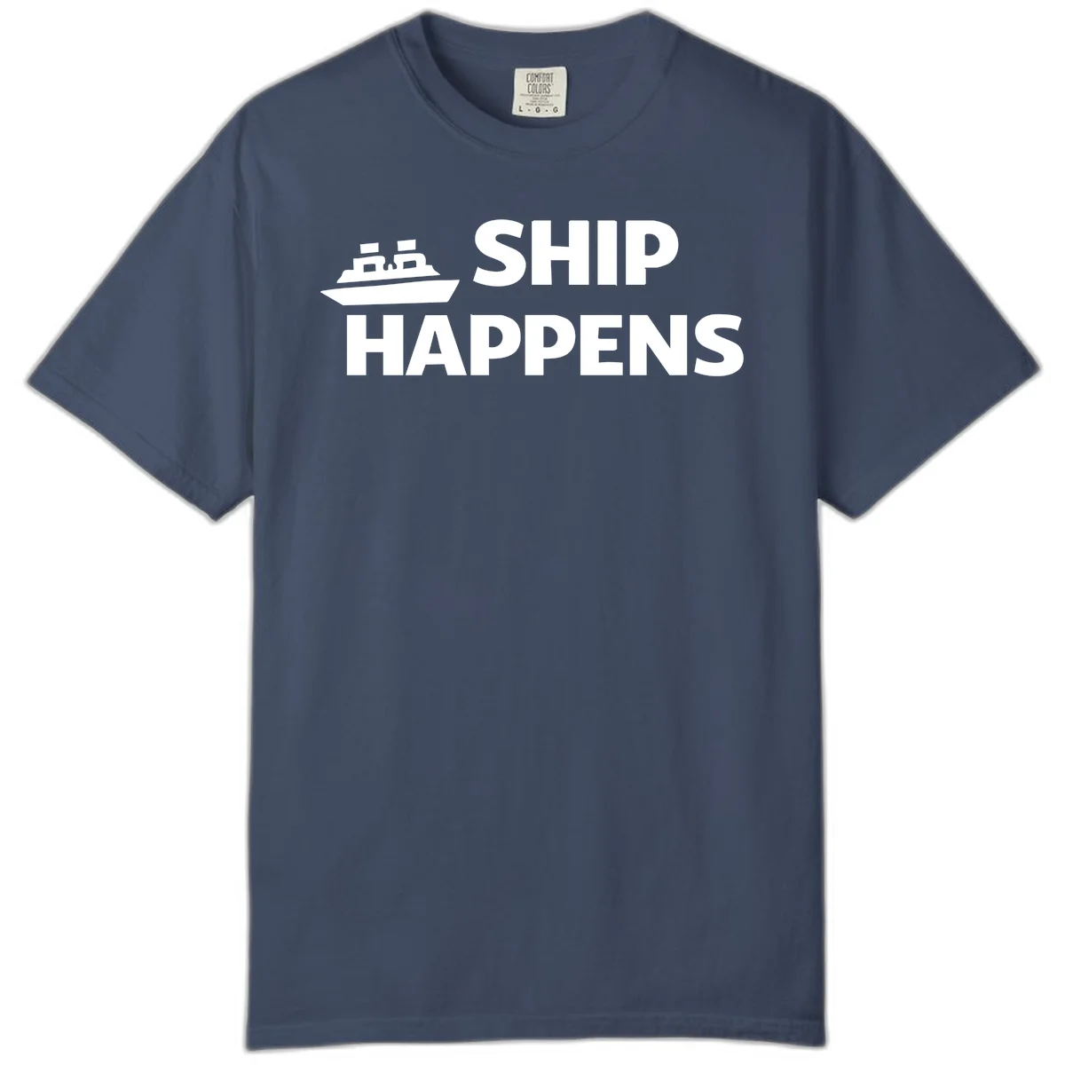 Ship Happens Cruise Comfort Color T-Shirt in Midnight