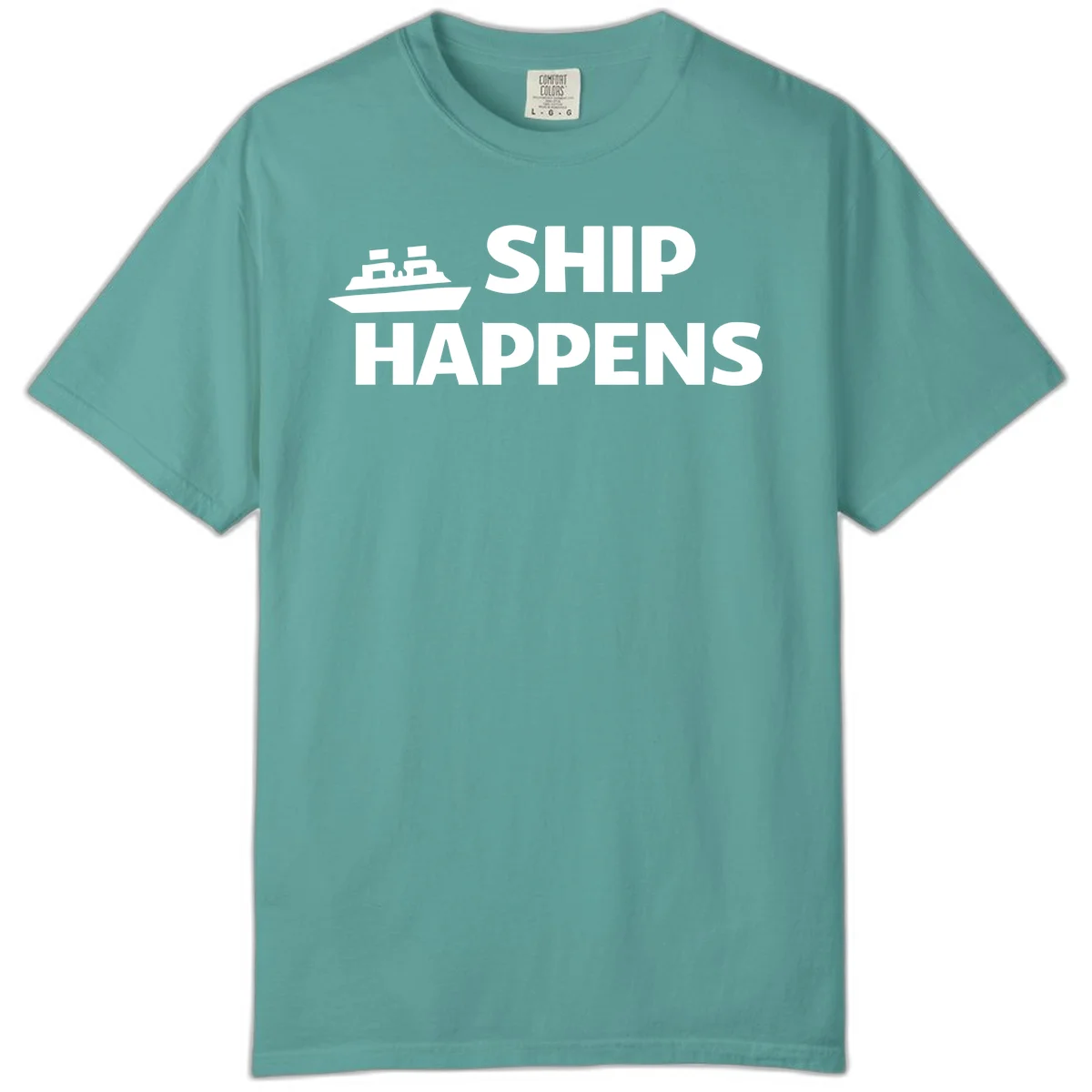 Ship Happens Cruise Comfort Color T-Shirt in Seafoam