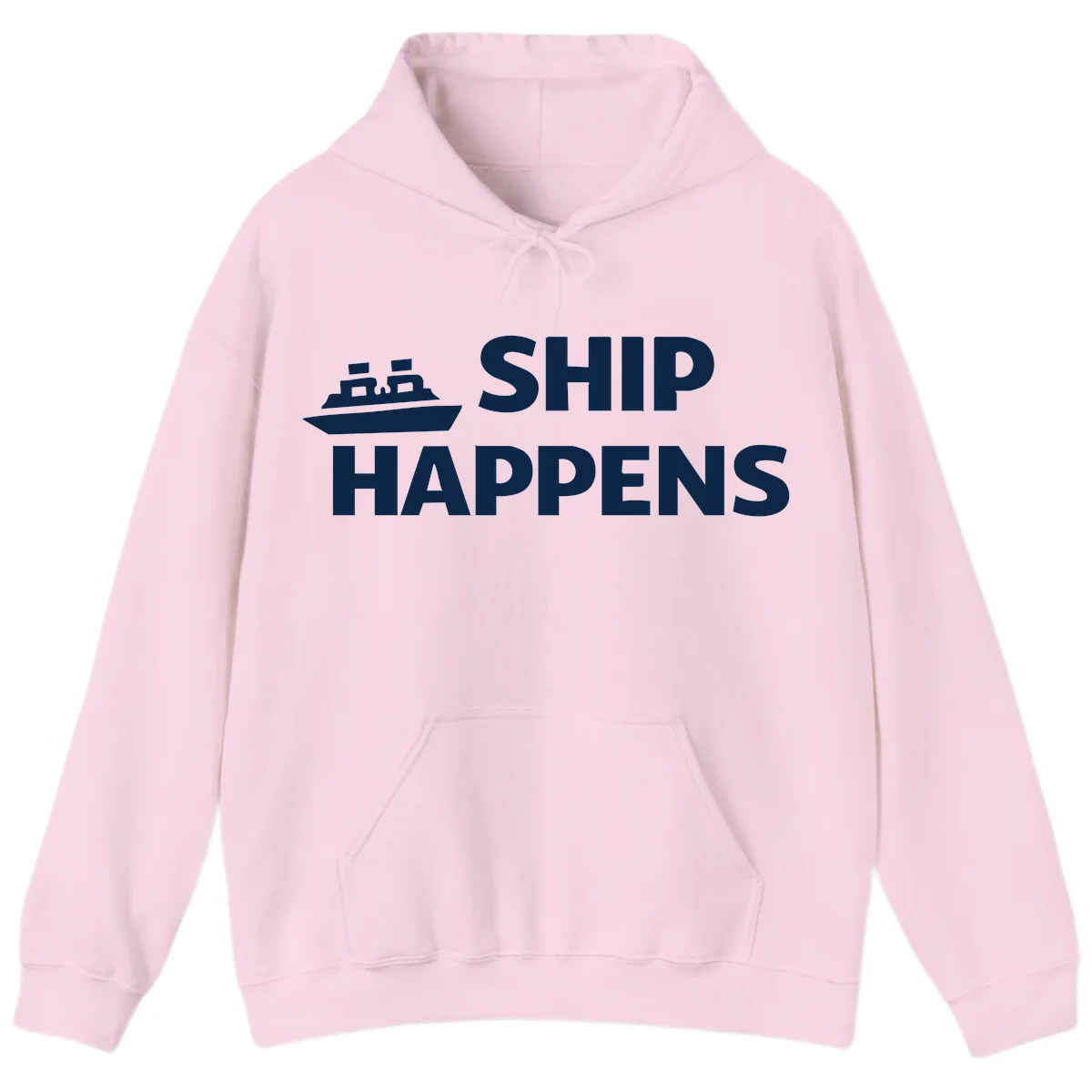Ship Happens Cruise Nautical Hoodie in Light Pink