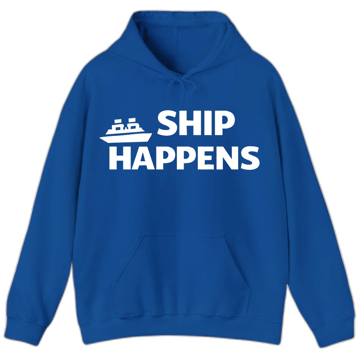 Ship Happens Cruise Nautical Hoodie in Royal