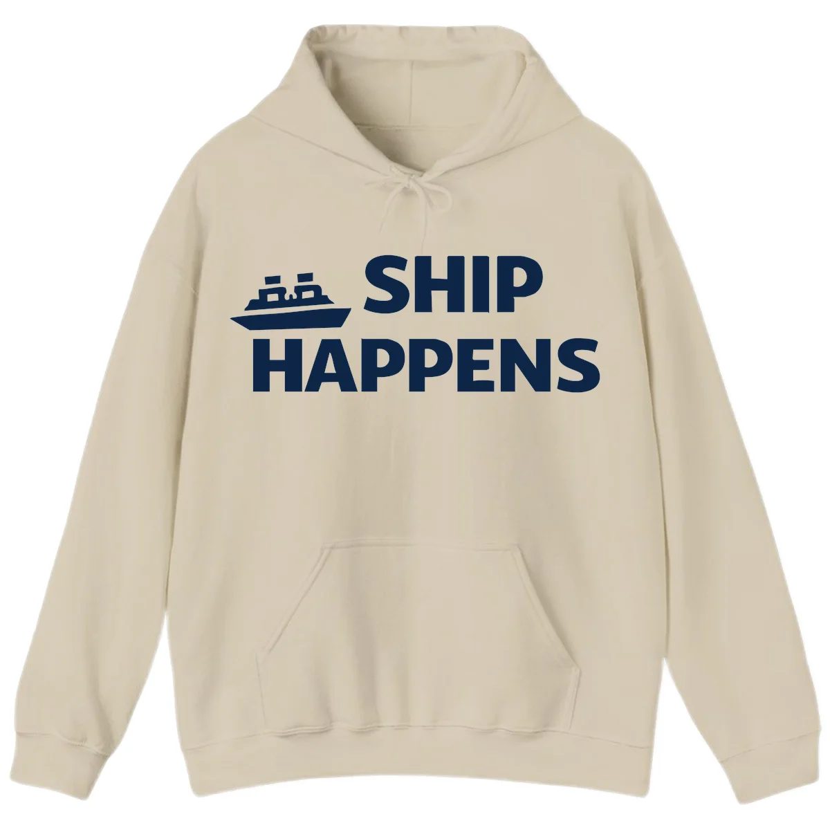 Ship Happens Cruise Nautical Hoodie in Sand