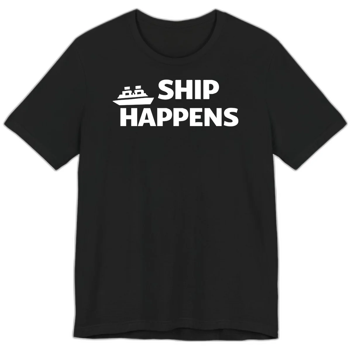 Ship Happens Cruise Premium T-Shirt in Black