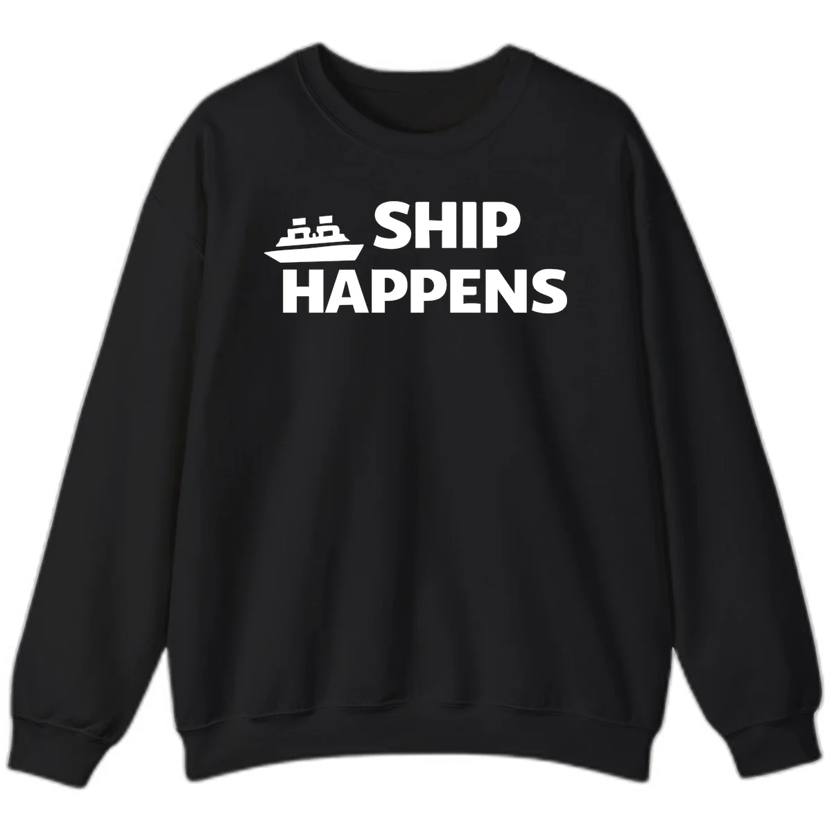 Ship Happens Cruise Nautical Sweatshirt in Black