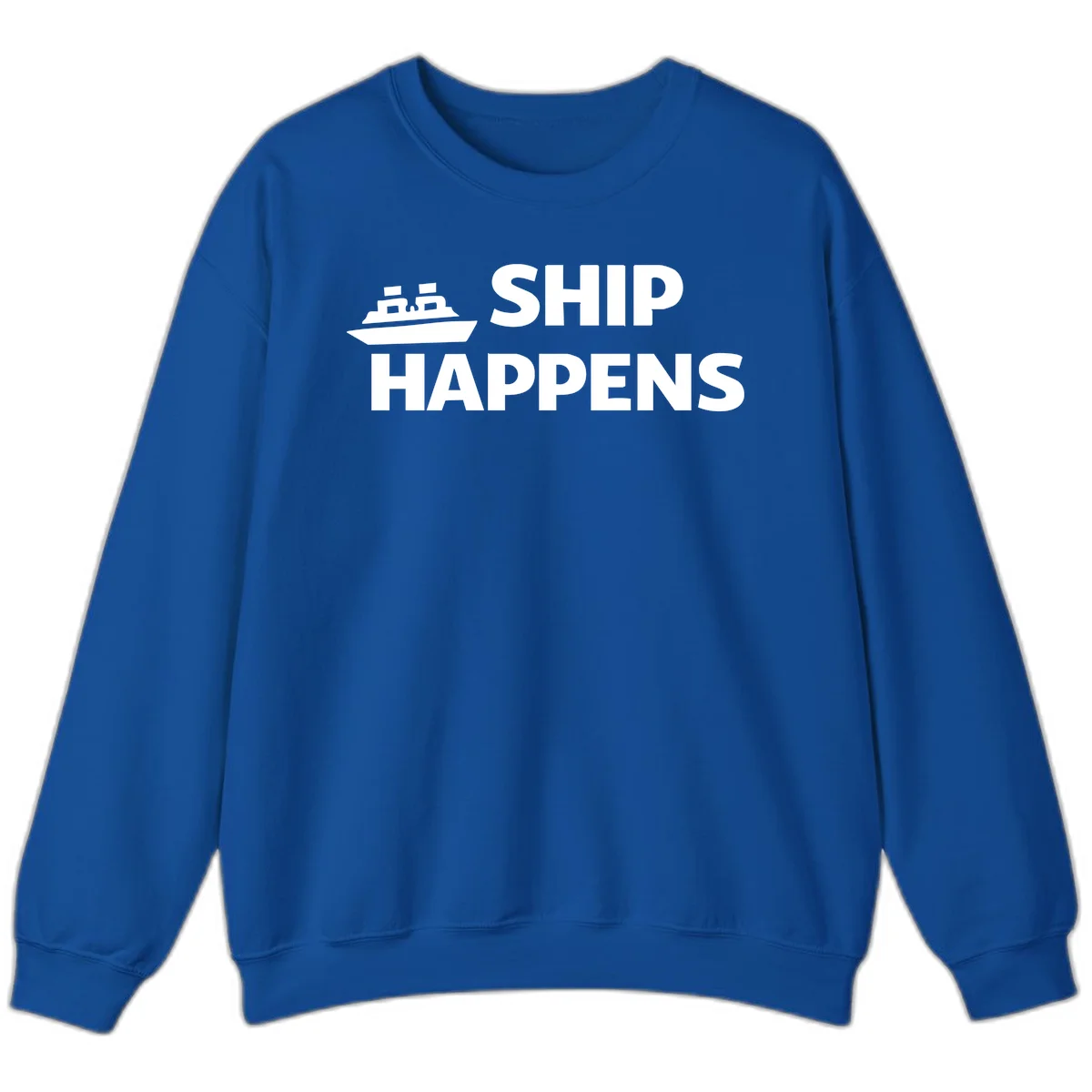 Ship Happens Cruise Nautical Sweatshirt in Royal