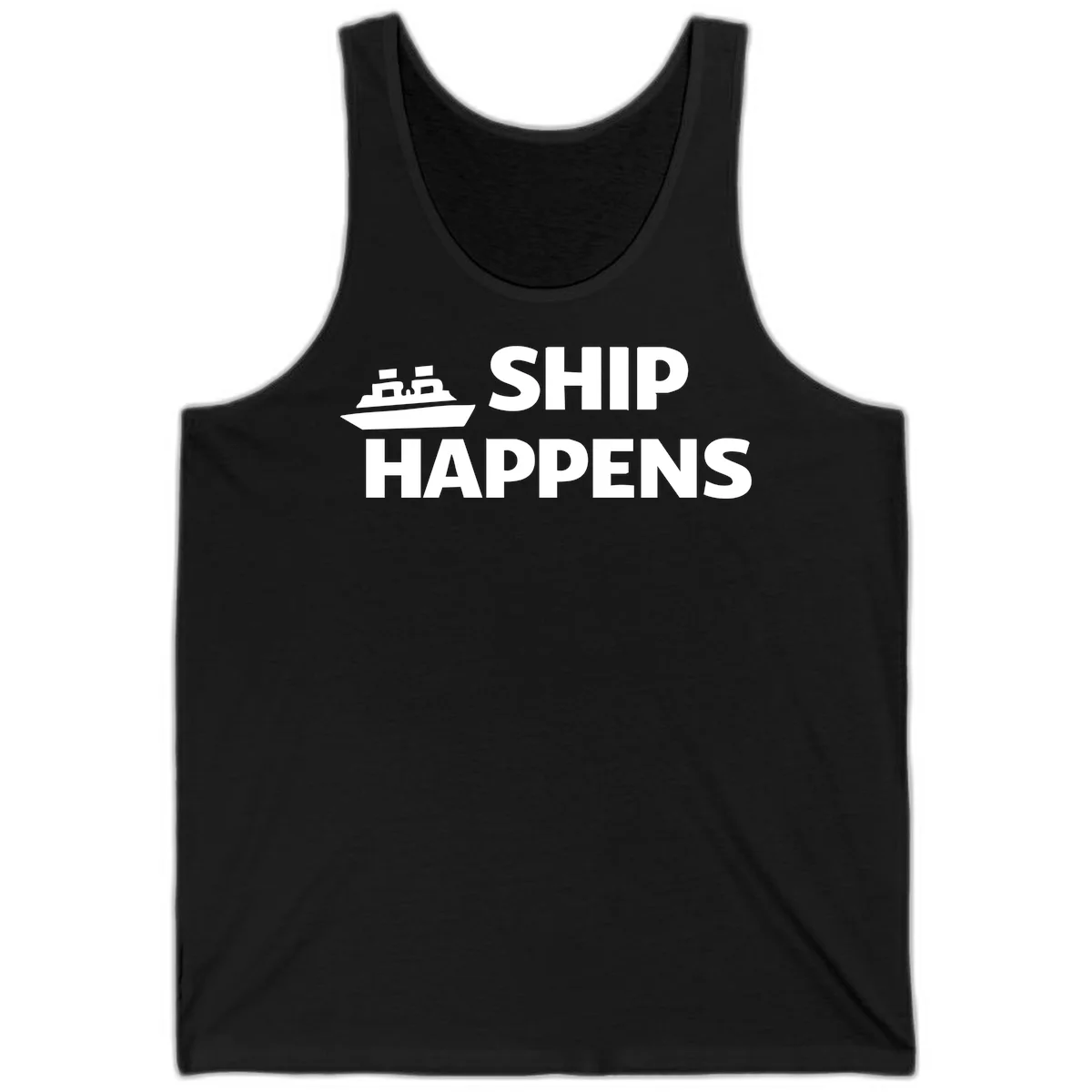 Ship Happens Cruise Nautical Tank in Black
