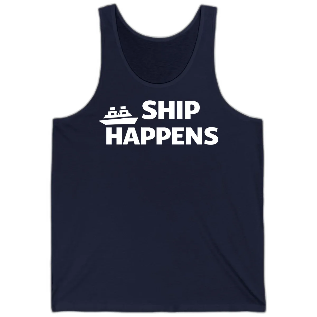 Ship Happens Cruise Nautical Tank in Navy