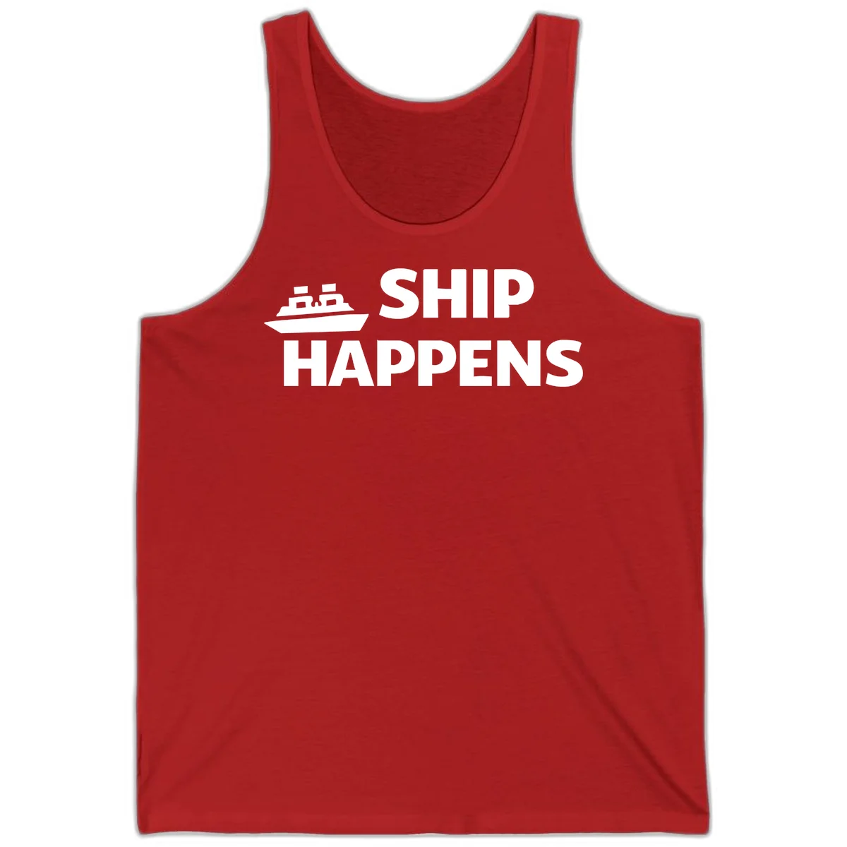 Ship Happens Cruise Nautical Tank in Red