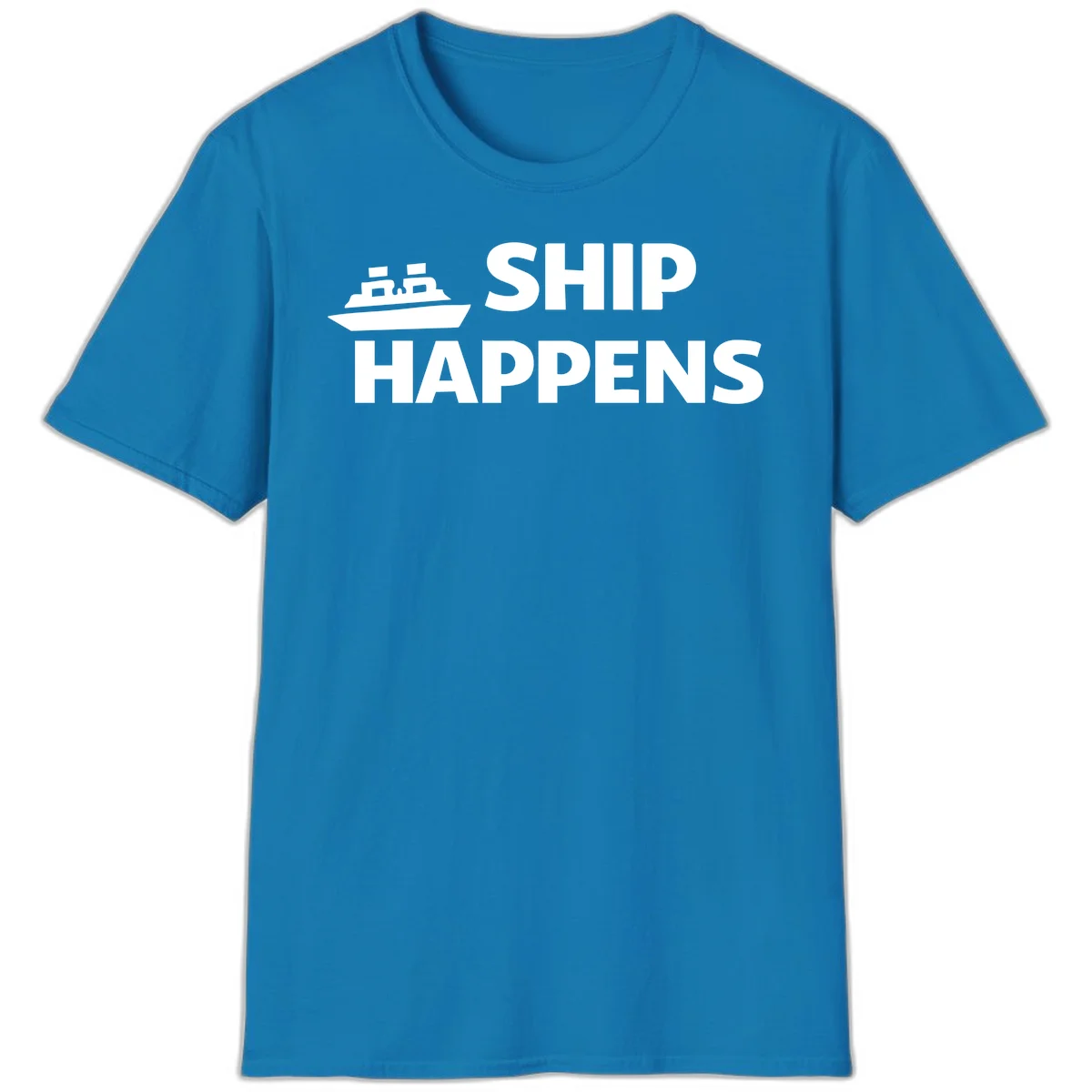 Ship Happens Cruise Nautical T-Shirt in Sapphire