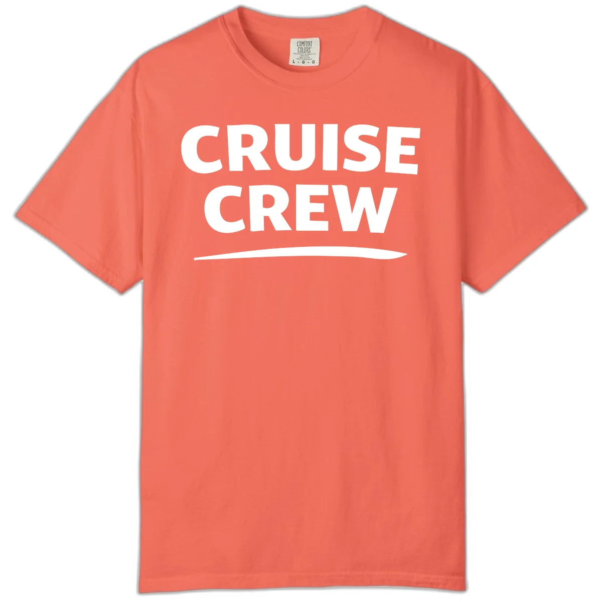 Cruise Crew Comfort Color T-Shirt in Bright Salmon