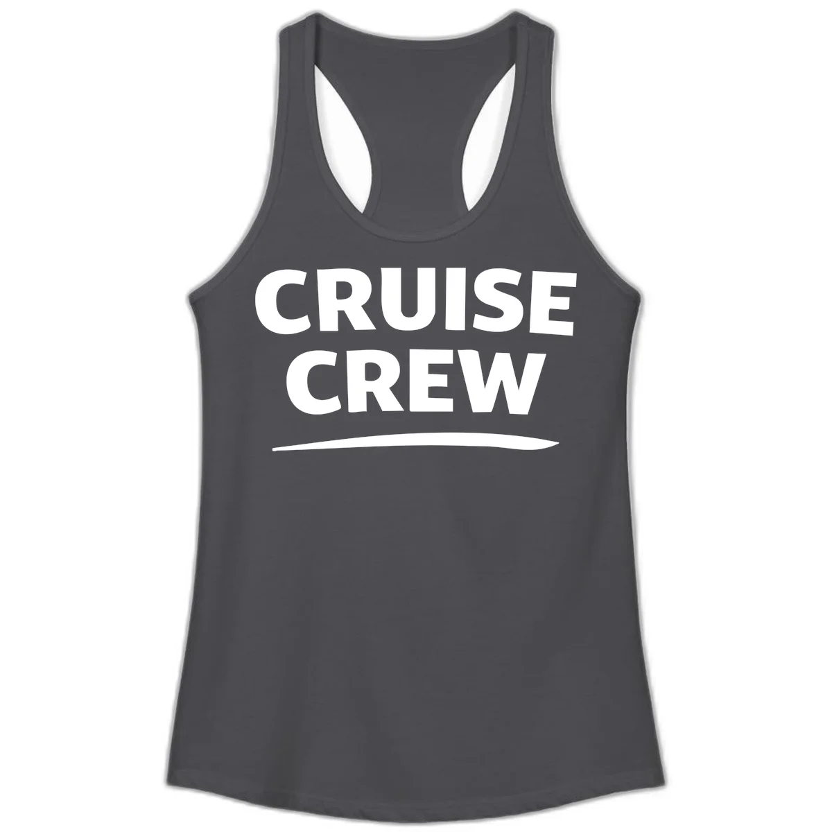 Cruise Crew Ladies Tank Top in Solid Dark Gray