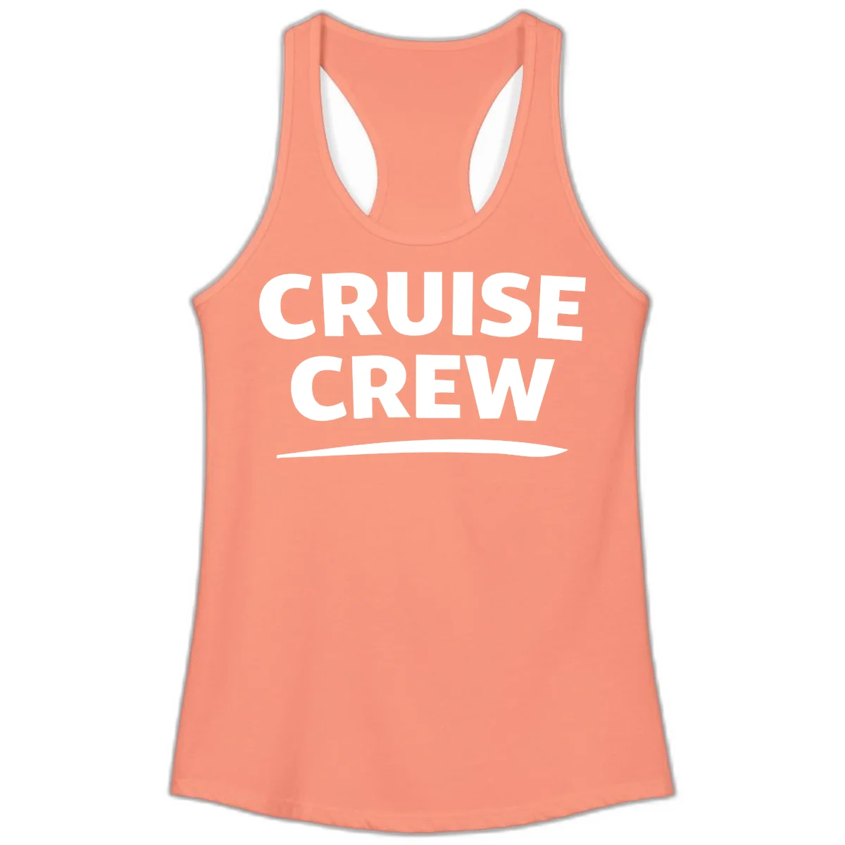 Cruise Crew Ladies Tank Top in Solid Light Orange