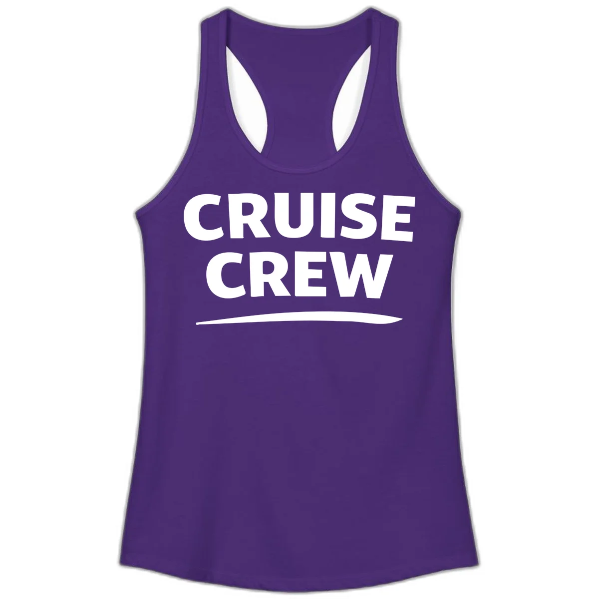 Cruise Crew Ladies Tank Top in Solid Purple Rush