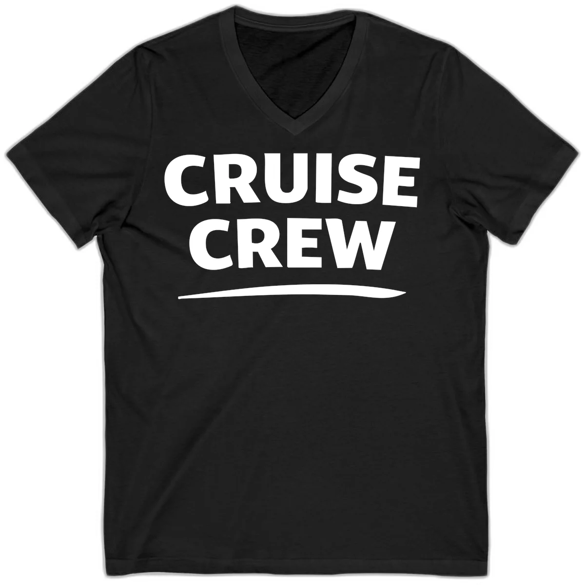 Cruise Crew V-Neck T-Shirt in Black