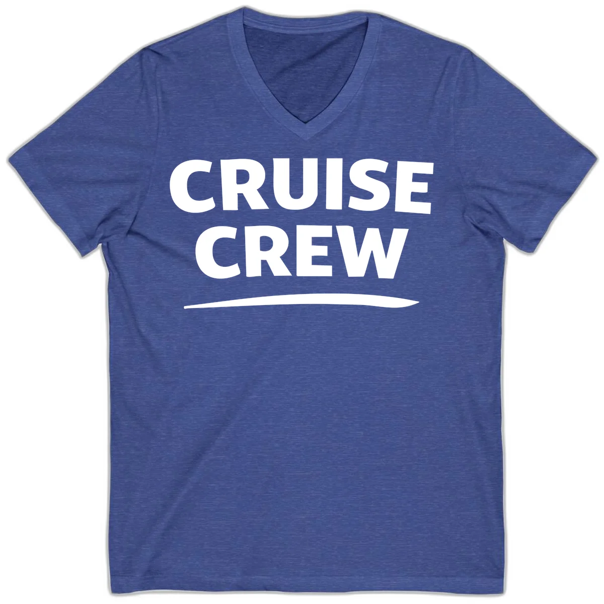 Cruise Crew V-Neck T-Shirt in Heather True Royal