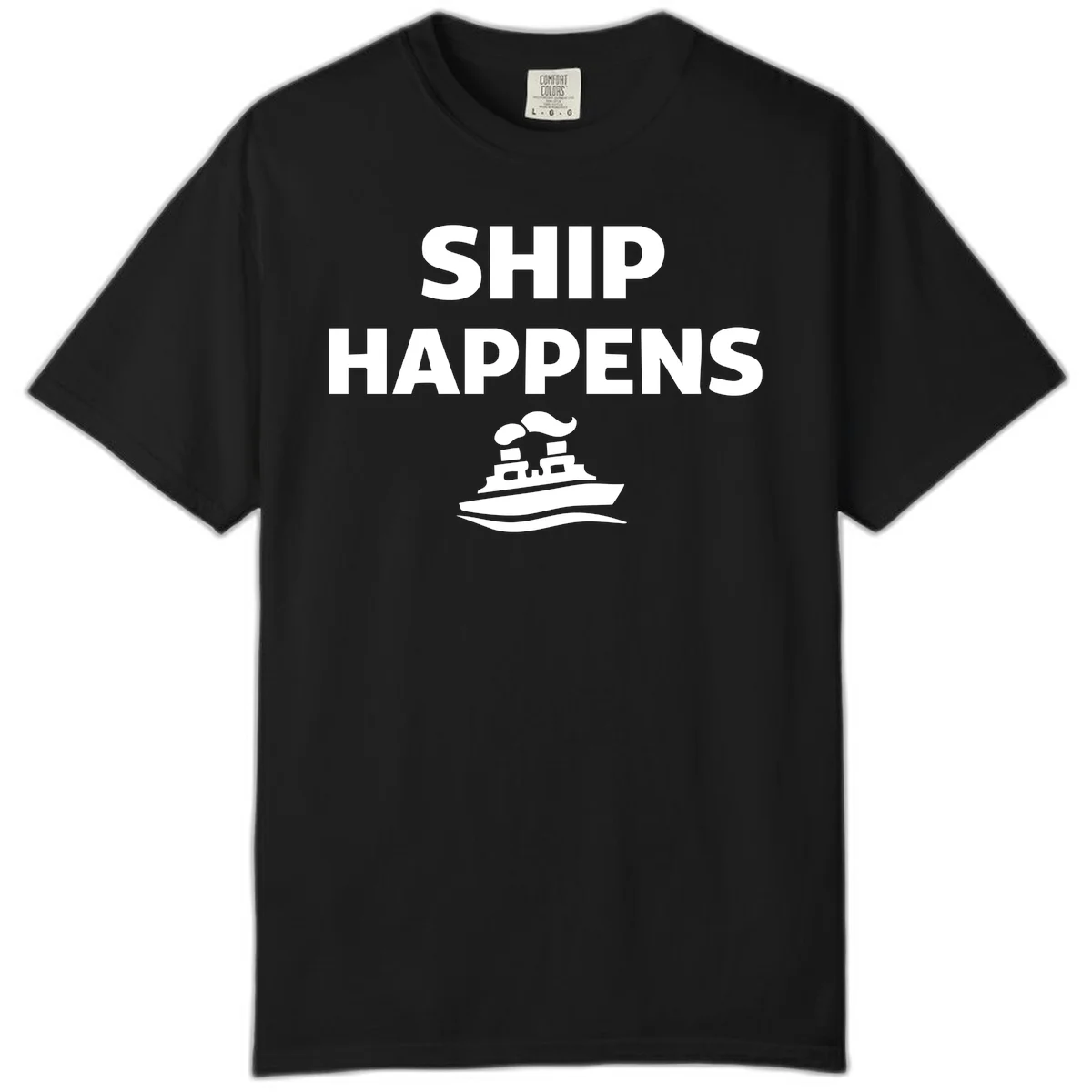 Ship Happens Comfort Color T-Shirt in Black