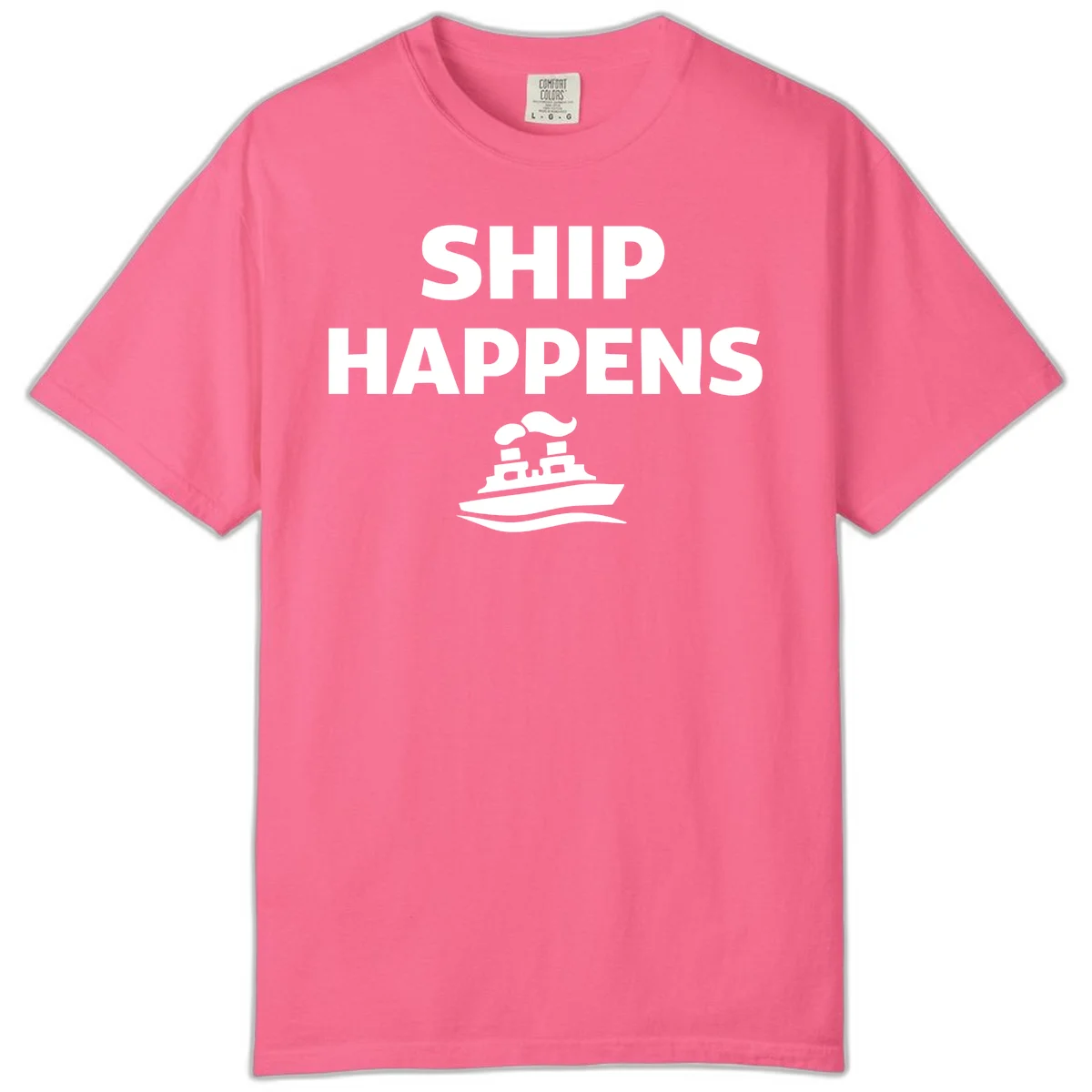 Ship Happens Comfort Color T-Shirt in Crunchberry