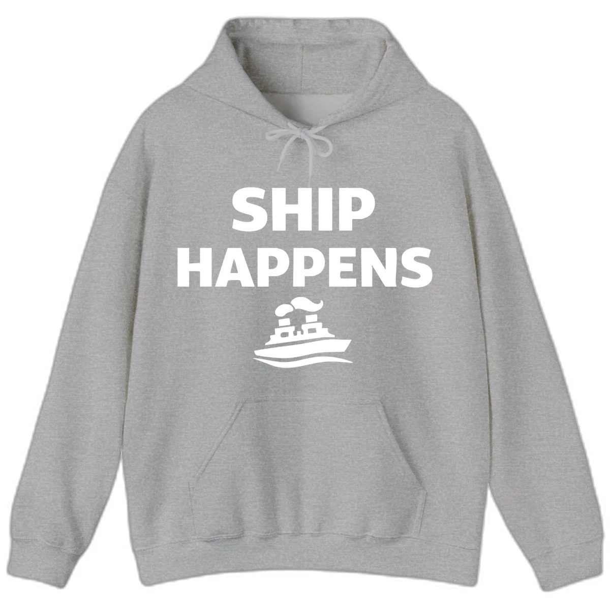 Ship Happens Hoodie in Sport Grey