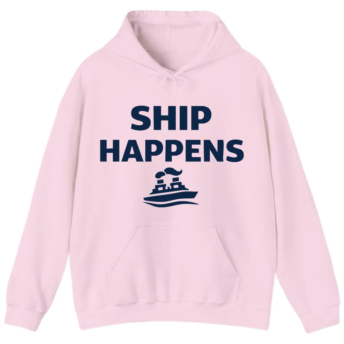 Ship Happens Hoodie in Light Pink