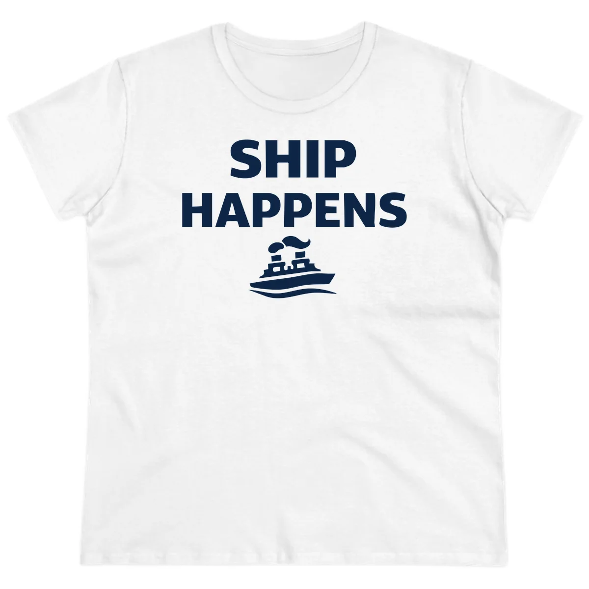 Ship Happens Ladies Tee in White