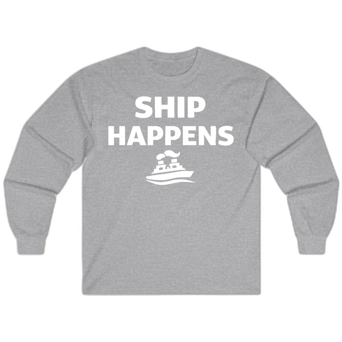 Ship Happens Long Sleeve in Sport Grey