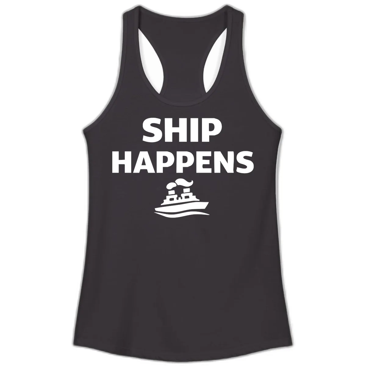 Ship Happens Ladies Tank in Black