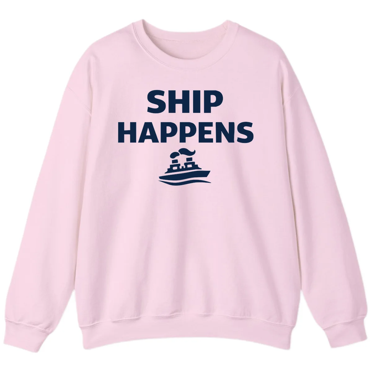 Ship Happens Sweatshirt in Light Pink