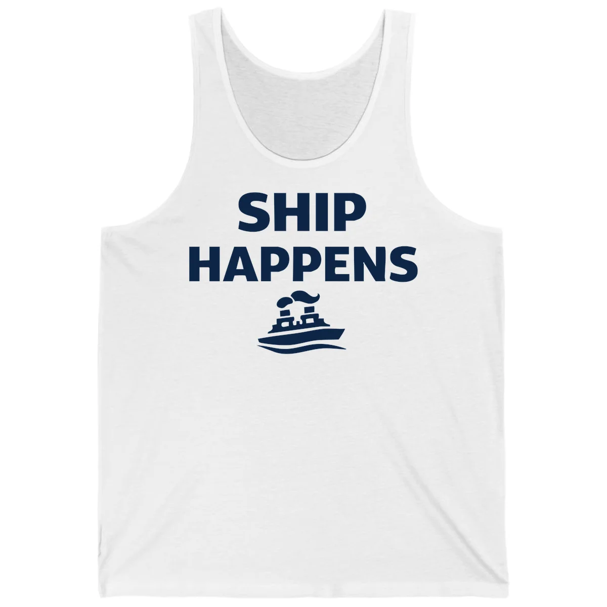Ship Happens Tank in White