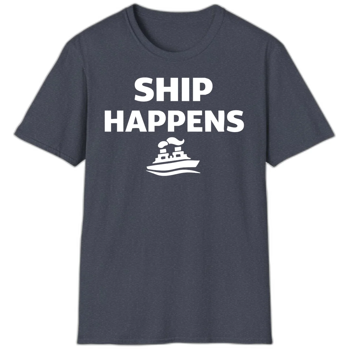 Ship Happens T-Shirt in Heather Navy