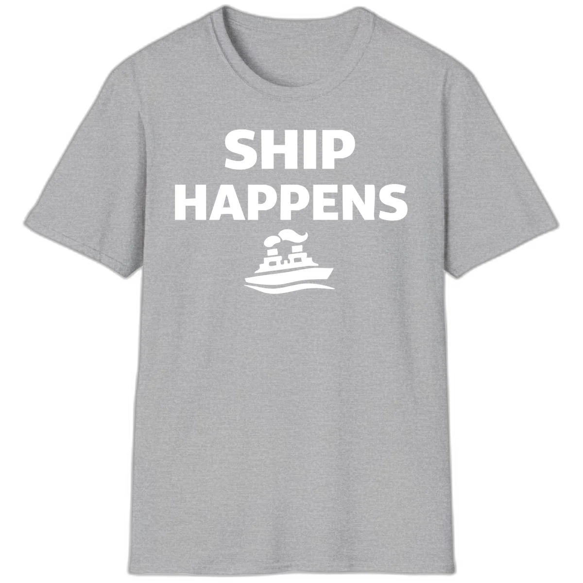 Ship Happens T-Shirt in Sport Grey