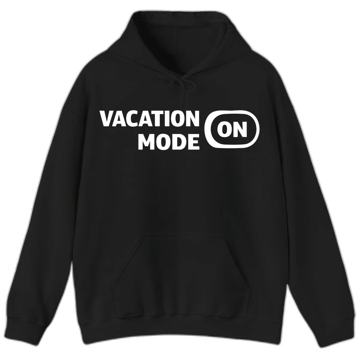 Vacation Mode On Hoodie in Black