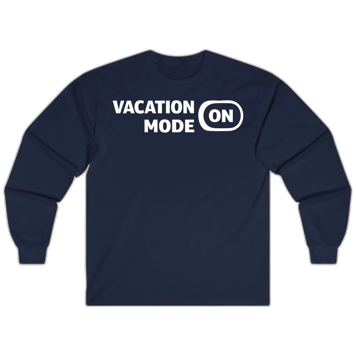 Vacation Mode On Long Sleeve Shirt in Navy