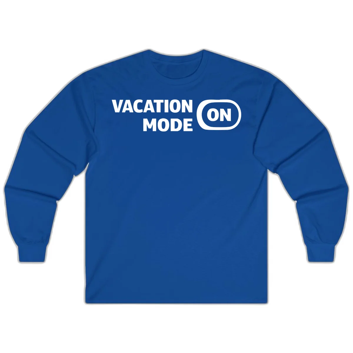 Vacation Mode On Long Sleeve Shirt in Royal