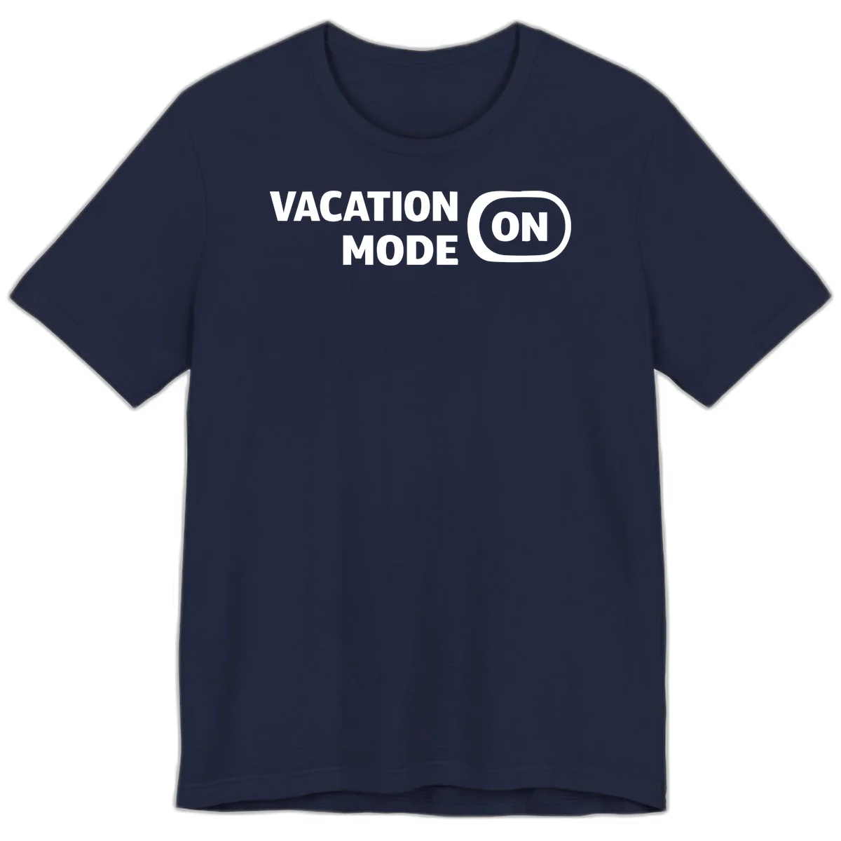 Vacation Mode On Premium T-Shirt in Navy