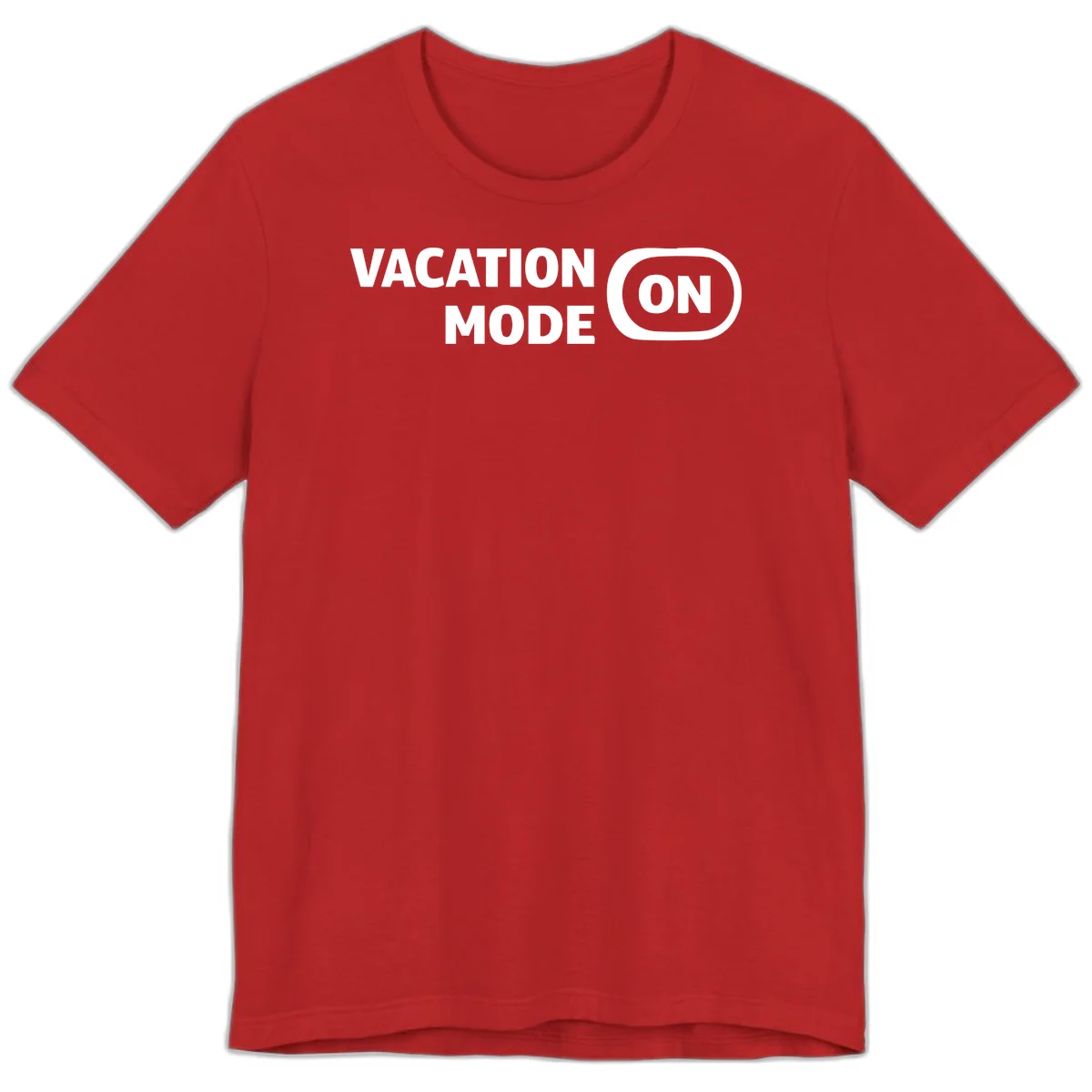 Vacation Mode On Premium T-Shirt in Red
