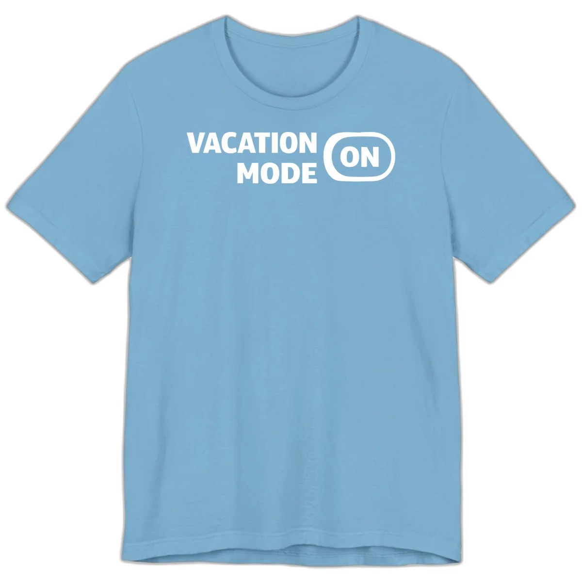 Vacation Mode On Premium T-Shirt in Ocean Blue