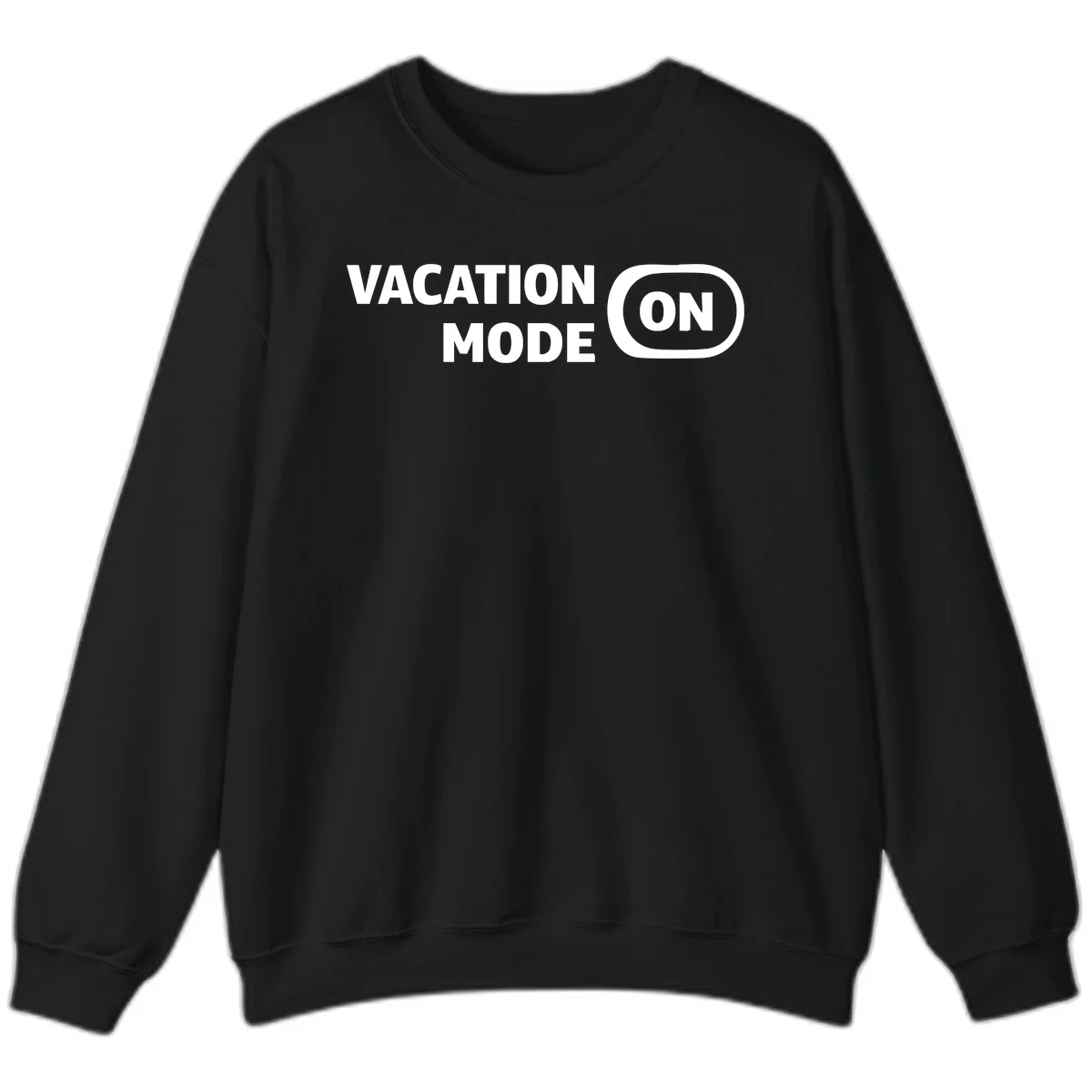 Vacation Mode On Sweatshirt in Black