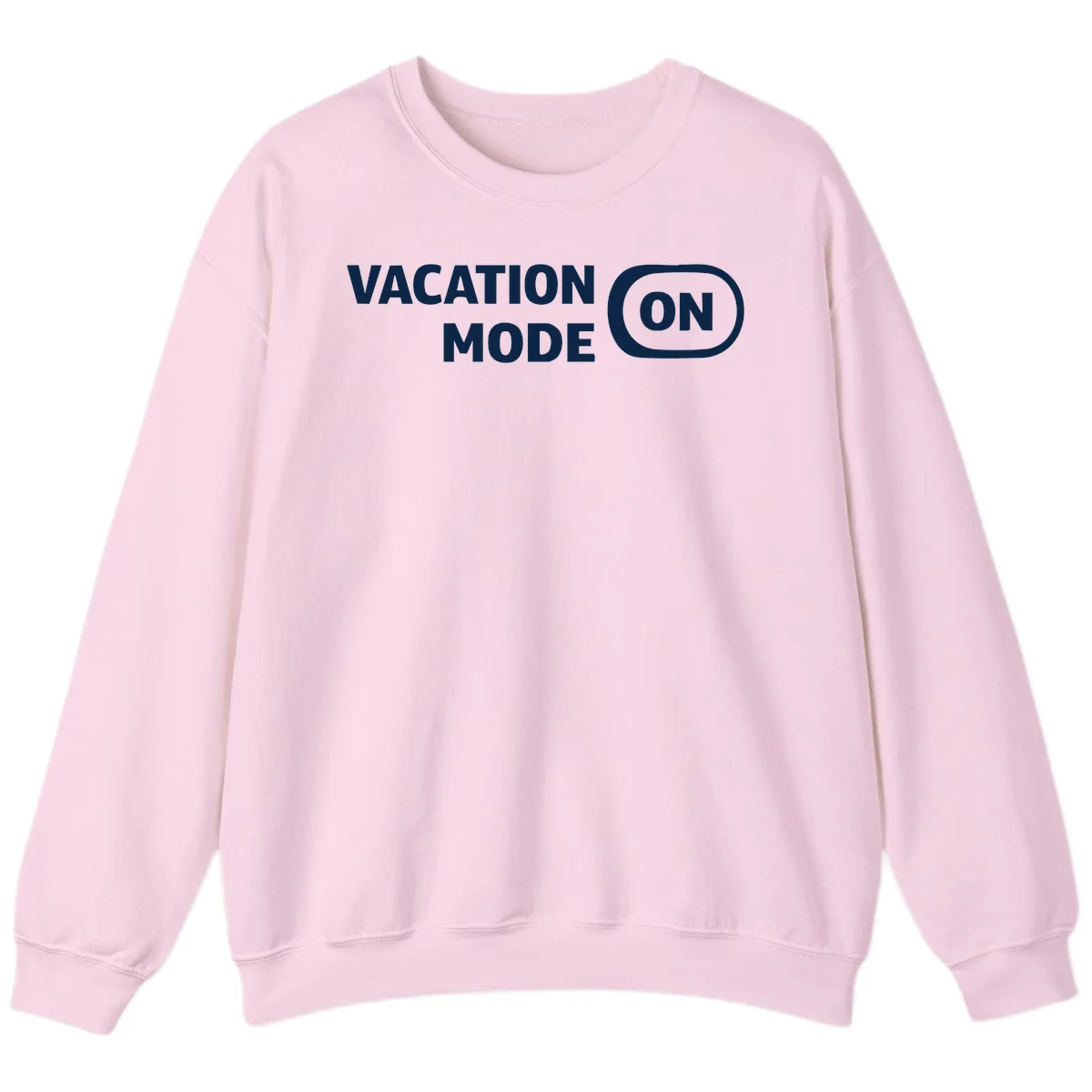 Vacation Mode On Sweatshirt in Light Pink