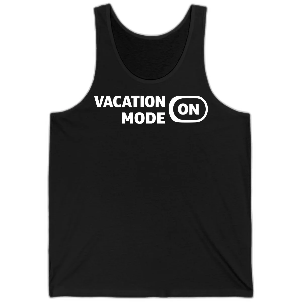 Vacation Mode On Tank Top in Black